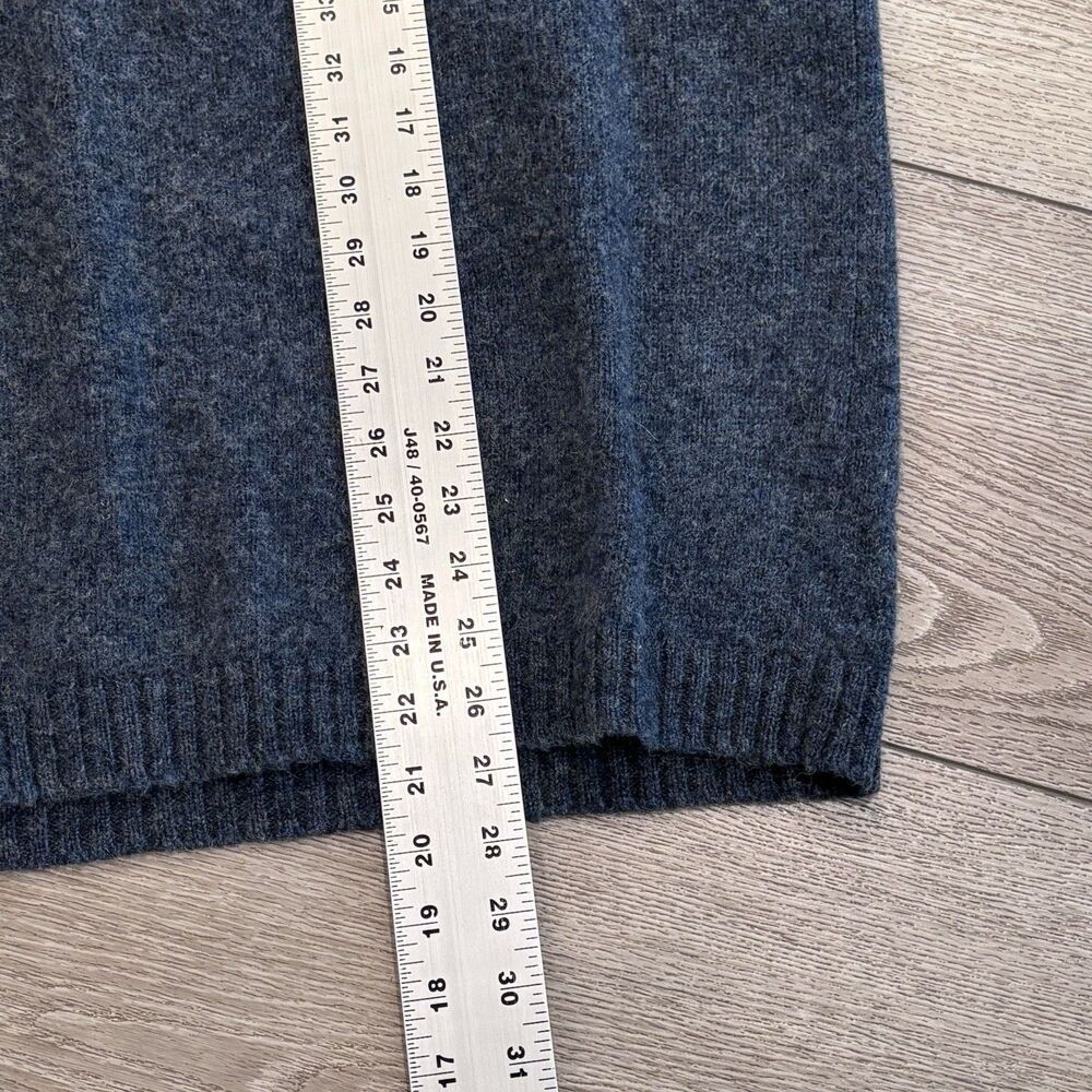 J.Crew Shetland Wool Sweater Mens 2XL Classic Blue Preppy Outdoor Casual Winter - Picture 4 of 6